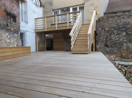 Projet t3 – Terrasse en bois sur plots en Mélèze – Haguenau 67